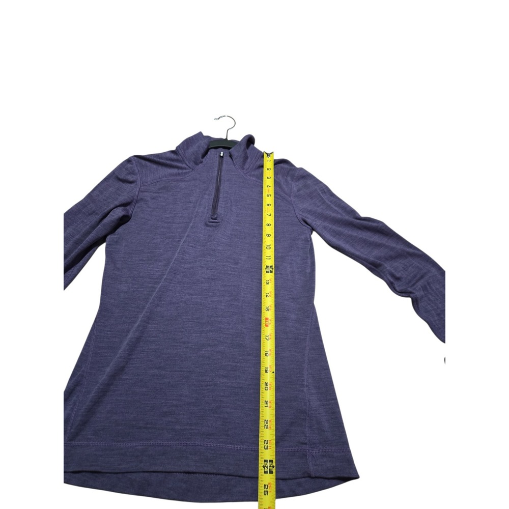 Smartwool Purple 100% Merino Wool Quarter Zip Pullover Sweater M - Picture 2 of 13